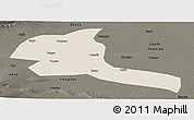 Shaded Relief Panoramic Map of Shule, darken