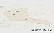 Shaded Relief Panoramic Map of Shule, lighten