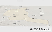 Shaded Relief Panoramic Map of Shule, semi-desaturated
