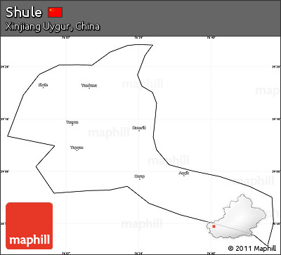 Blank Simple Map of Shule, cropped outside
