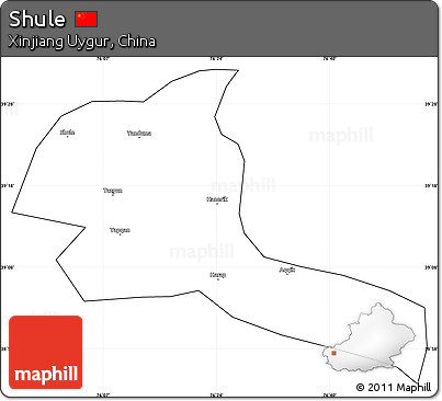 Blank Simple Map of Shule, cropped outside