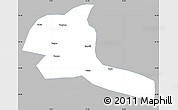 Gray Simple Map of Shule, single color outside