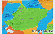Political 3D Map of Toli