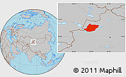 Gray Location Map of Toli