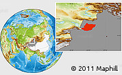 Physical Location Map of Toli, highlighted country, highlighted parent region