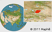 Satellite Location Map of Toli