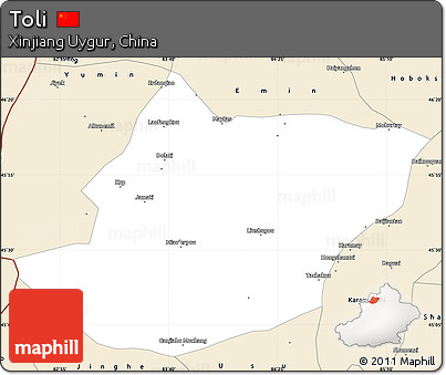 Classic Style Simple Map of Toli