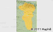 Savanna Style 3D Map of Turpan