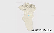 Shaded Relief 3D Map of Turpan, cropped outside