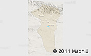 Shaded Relief 3D Map of Turpan, lighten