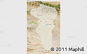 Shaded Relief 3D Map of Turpan, satellite outside