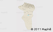Shaded Relief 3D Map of Turpan, single color outside