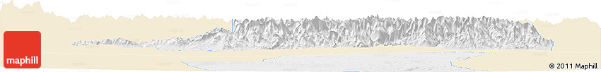 Classic Style Horizon Map of Turpan, single color outside