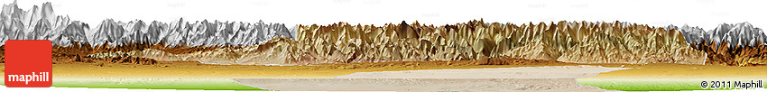 Satellite Horizon Map of Turpan, physical outside Satellite Horizon Map of Turpan, physical outside