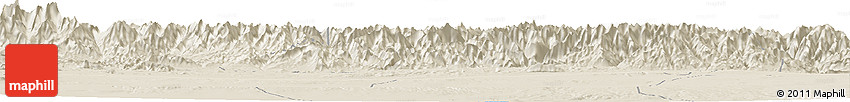 Shaded Relief Horizon Map of Turpan