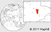 Blank Location Map of Turpan