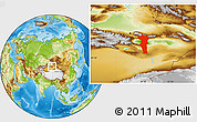 Physical Location Map of Turpan
