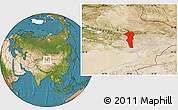 Satellite Location Map of Turpan