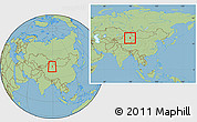Savanna Style Location Map of Turpan, within the entire country