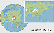 Savanna Style Location Map of Turpan, highlighted parent region, within the entire country
