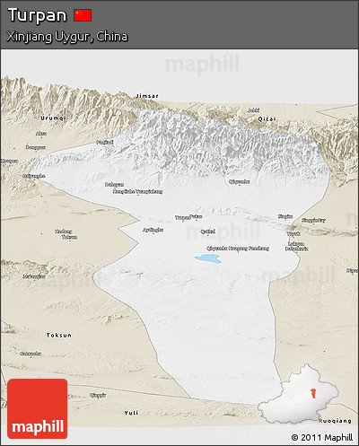 Classic Style Panoramic Map of Turpan
