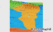 Political Panoramic Map of Turpan