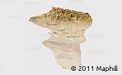 Satellite Panoramic Map of Turpan, cropped outside