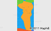 Political Simple Map of Turpan