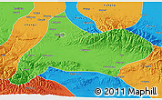 Political 3D Map of Urumqi