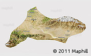 Satellite 3D Map of Urumqi, cropped outside