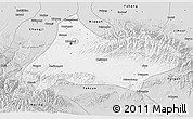Silver Style 3D Map of Urumqi