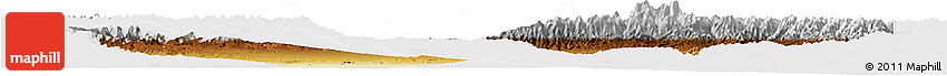 Physical Horizon Map of Urumqi, cropped outside