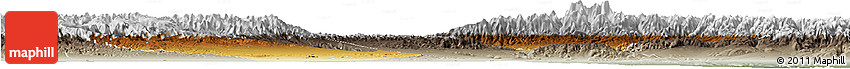 Physical Horizon Map of Urumqi, semi-desaturated