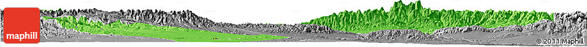 Political Horizon Map of Urumqi, desaturated
