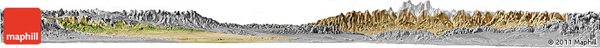Satellite Horizon Map of Urumqi, desaturated