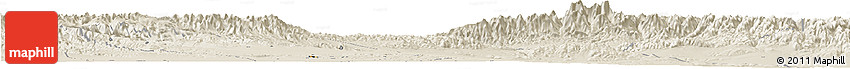 Shaded Relief Horizon Map of Urumqi