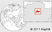 Blank Location Map of Urumqi, highlighted country