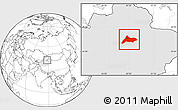 Blank Location Map of Urumqi, highlighted parent region
