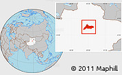 Gray Location Map of Urumqi, highlighted parent region