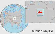 Gray Location Map of Urumqi