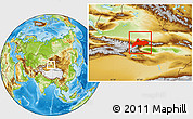 Physical Location Map of Urumqi