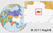 Political Location Map of Urumqi, highlighted country