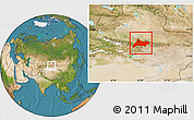 Satellite Location Map of Urumqi