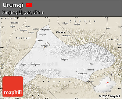 Classic Style Map of Urumqi