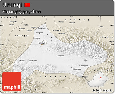 Classic Style Map of Urumqi