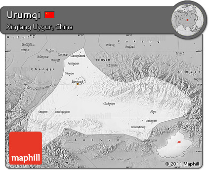 Gray Map of Urumqi
