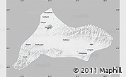 Gray Map of Urumqi, single color outside