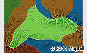 Political Map of Urumqi, darken
