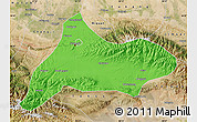 Political Map of Urumqi, satellite outside