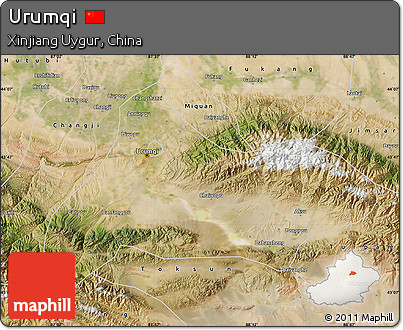 Satellite Map of Urumqi